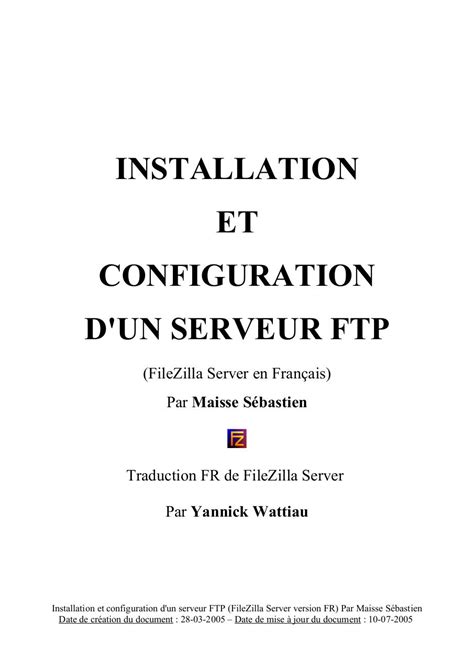 Installation Serveur V