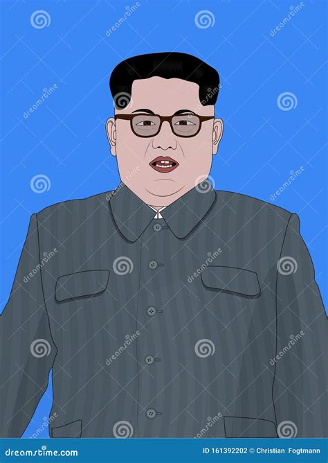 The Supreme Leader of North Korea - Kim Jong-un Stock Vector ...