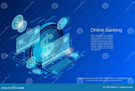 Online Banking Money Transfer Financial Transaction Isometric Vector