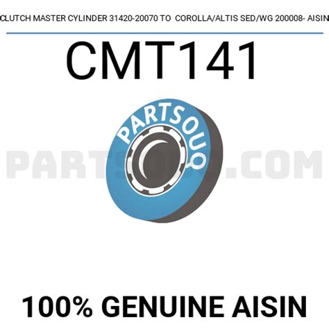 Clutch Master Cylinder To Corolla Altis Sed Wg