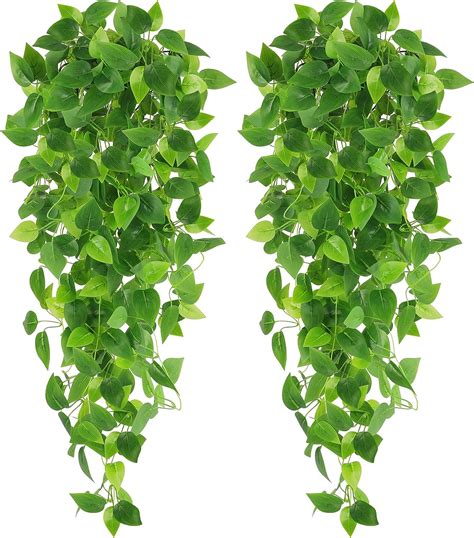 Cocoboo 2pcs Artificial Hanging Plants Decor 36ft Fake