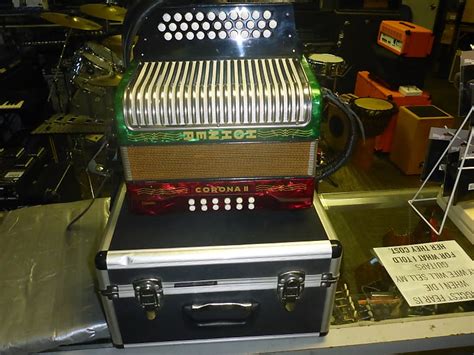 Hohner Corona Ii Classic Green Red Gcf Tuning Reverb