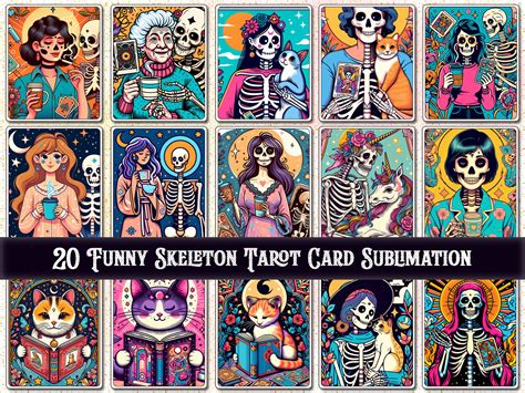 Funny Skeleton Tarot Card Set Graphic By Degitalxdesign Creative Fabrica