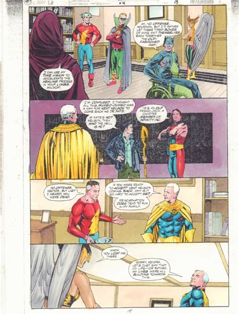 JSA 4 P 15 Color Guide Art Hourman Flash Jay Garrick Sentinel