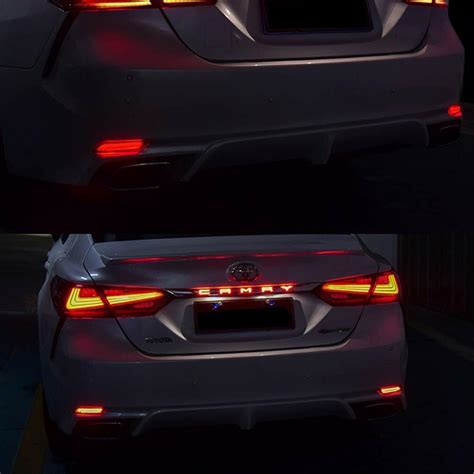 For Toyota Camry 2018 2019 Red Led Bumper Brake Lights W Sequential