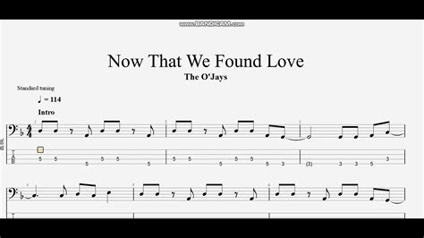 The O Jays Now That We Found Love Bass Tab Youtube