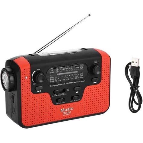 Portable Urgence Radio À Manivelle Solaire Radio FM AM SW Radio avec