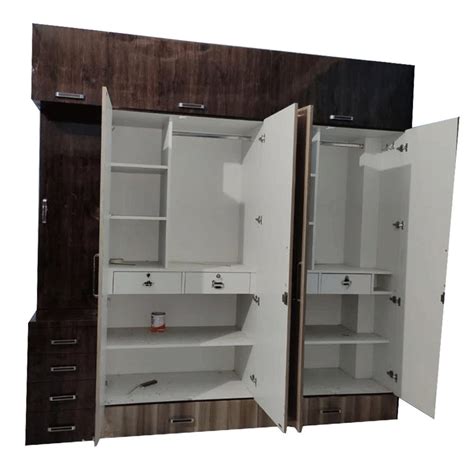 5 Door Modular Laminated Plywood Wardrobe For Home With Locker At Rs