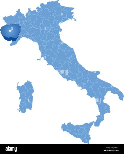 Map of Italy, Cuneo Stock Vector Image & Art - Alamy