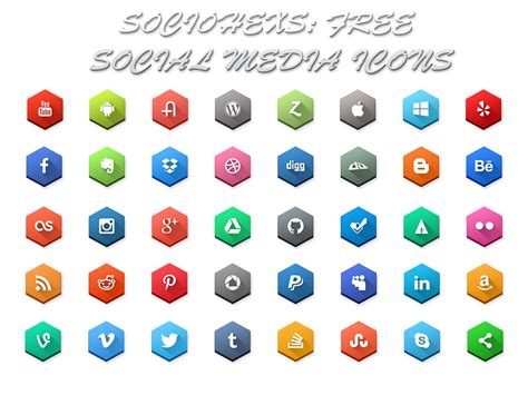 Social Icons Minimal Png