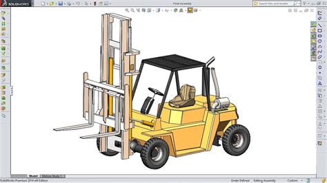 Solidworks Forklift 3d View Youtube