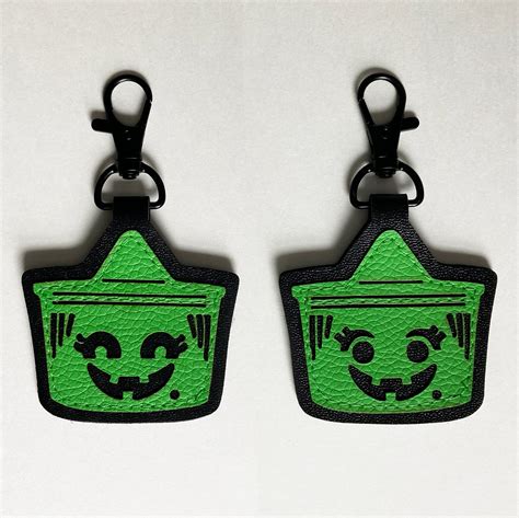 Boo Bucket Double Sided Keychains Thesketchypumpkin