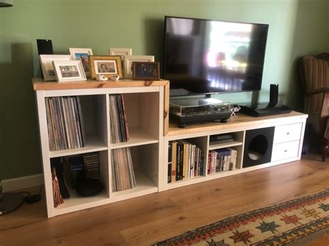 TV Unit And Vinyl Record Storage In One KALLAX IKEA Hackers In 2021