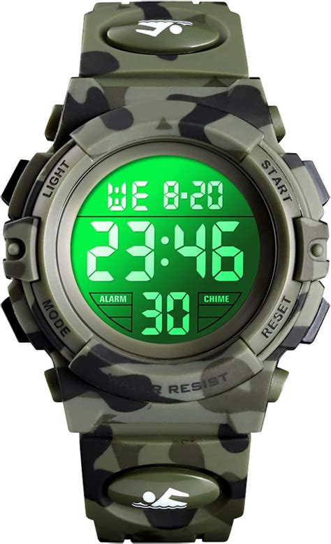 UEOTO Montre numérique pour garçons Digital Montres Sport pour Enfants