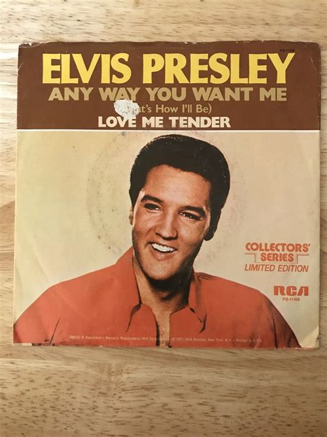 Elvis Presley Any Way You Want Me Love Me Tender Rpm Rca Pb