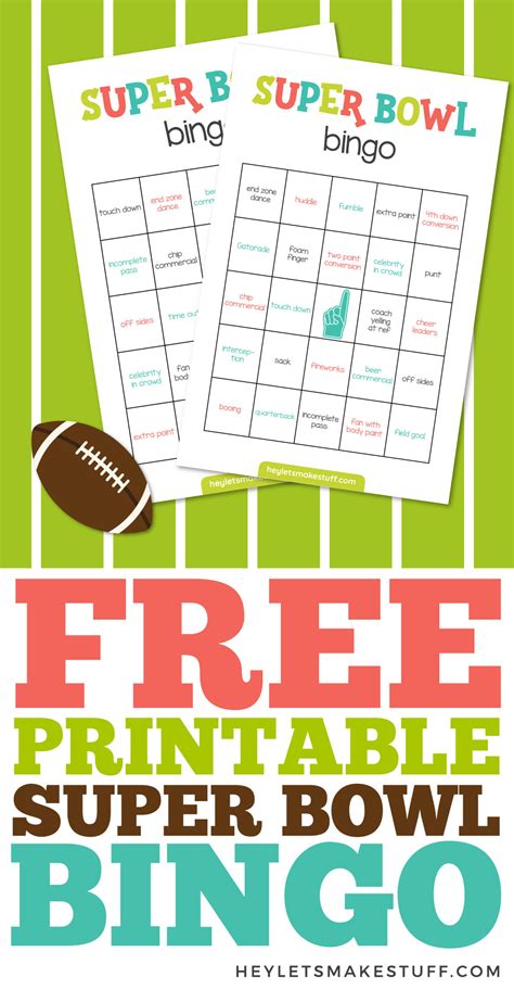 Printable Super Bowl Bingo | Super bowl bingo, Super bowl, Superbowl ...