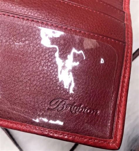 Vntg Brighton Red Genuine Leather Croc Embossed Purse Gem