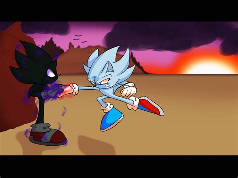 Nazo Unleashed Frame Redraw Dark Sonic Vs Nazo By Sonicspeed9001 On