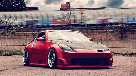 Wallpaper Nissan 350Z Red Color Supercar 1920x1200 HD Picture Image