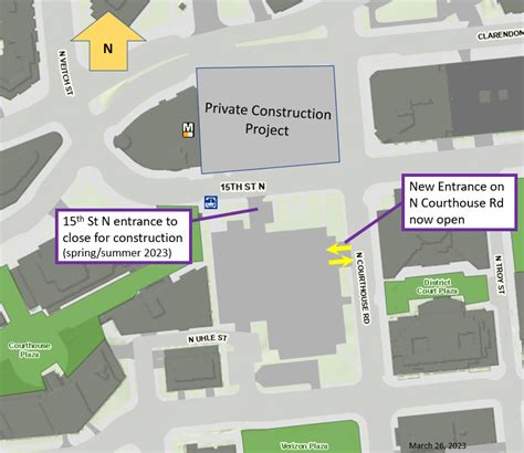 A new driveway entrance to the Courthouse Plaza parking lot is now open ...