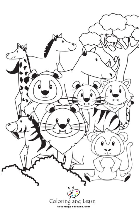 Preeschool Animals Coloring Page (FREE) (2025) - Coloring and Learn