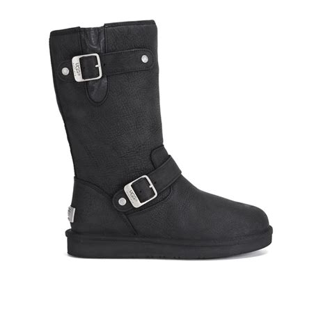 UGG Women's Sutter Waterproof Leather Buckle Boots - Black - Free UK Delivery over £50