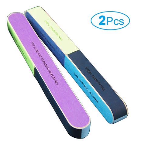 2 PCS 7 Way Nail File And Buffer Block Professional Manicure Tools 7