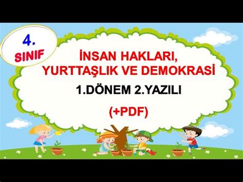 S N F Nsan Haklar Yurtta L K Ve Demokrasi Dersi D Nem Yaz L