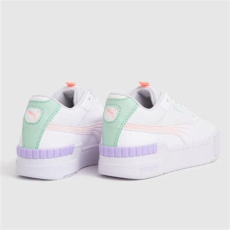 Womens White Puma Cali Sport Pastel Mix Trainers Schuh