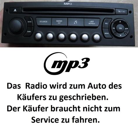 Original Autoradio MP3 PEUGEOT 207 307 807 PARTNER CITROEN C2 C3 C8