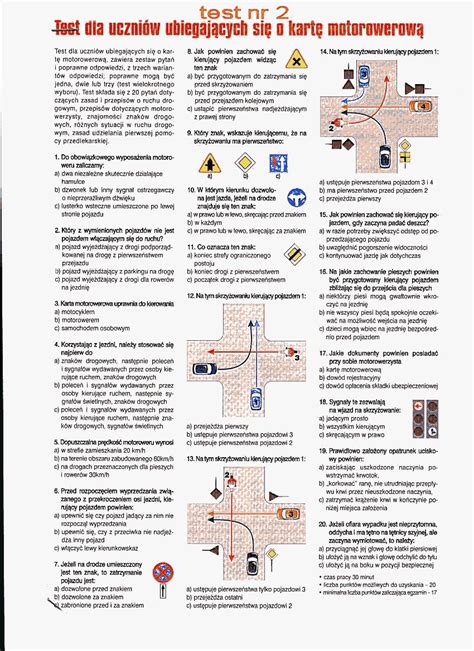 Testy Na Kart Rowerow Dla Klas