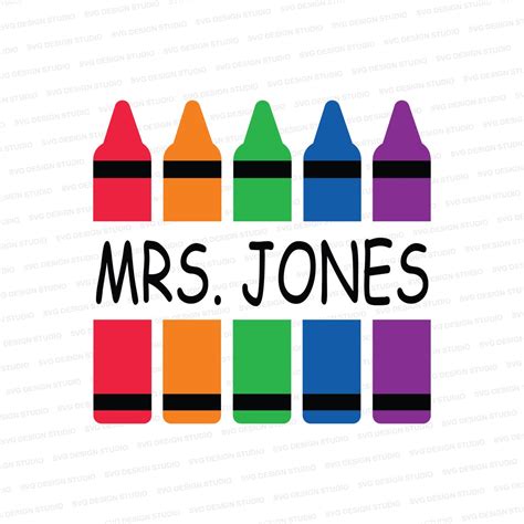 Teacher Crayon Monogram Crayon Split Monogram Svg Teacher Etsy