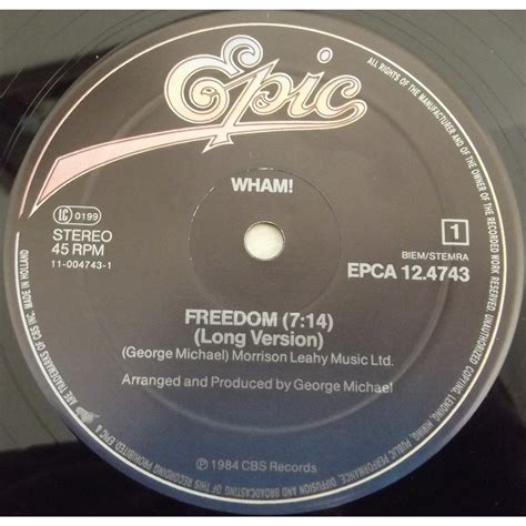 Freedom By Wham 12inch With Vinyl59 Ref118595773