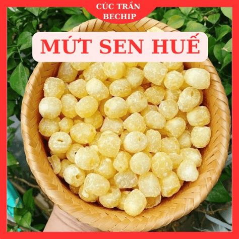 Mứt Hạt Sen Huế Ít Đường Thơm Ngon Bùi Ngọt Thanh 500g Ctb616 Bechip