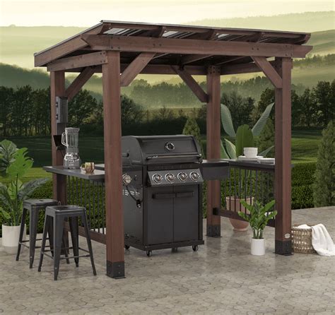 Install Only Saxony Cedar Grill Gazebo Leisure Installs