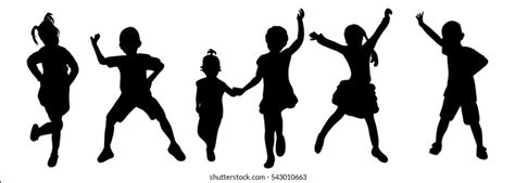 Kids Silhouette Photos, Images and Pictures