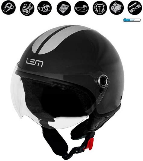 Kask Motocyklowy Lem Roger Czarno Srebrny Xl Vespa Opinie I Ceny Na