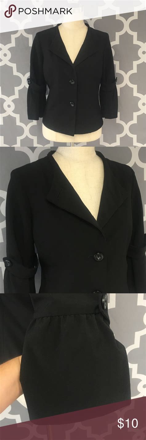 Signature By Larry Levine Black Blazer Jacket Black Jacket Blazer