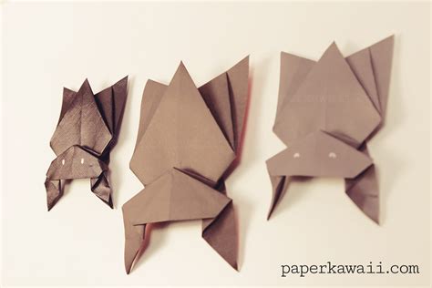 Hanging Origami Bat for Halloween! - Paper Kawaii