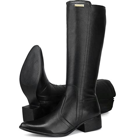 Bota Feminina De Couro Cano Longo Deals Danzhao Cc