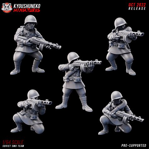 Soviet Smg Team X Kyoushuneko Miniatures Mm Forge Of Generals Eu