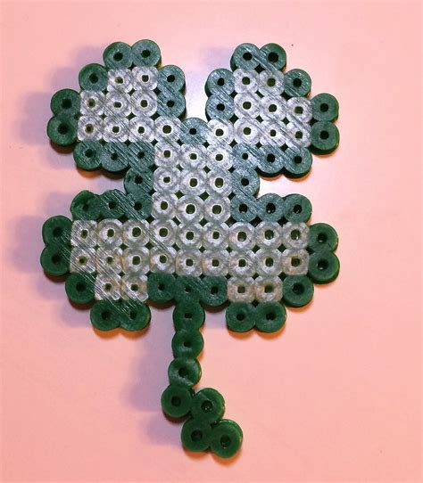 Perler Bead Four Leaf Clover Clover Leaf Four Leaf Clover Perler Beads