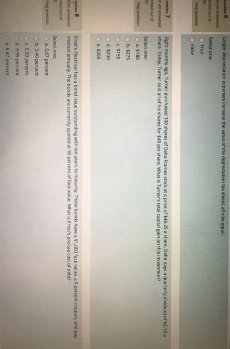 Solved N 6 Ot Yet Answered Arked Out Of Larger Depreciation Chegg