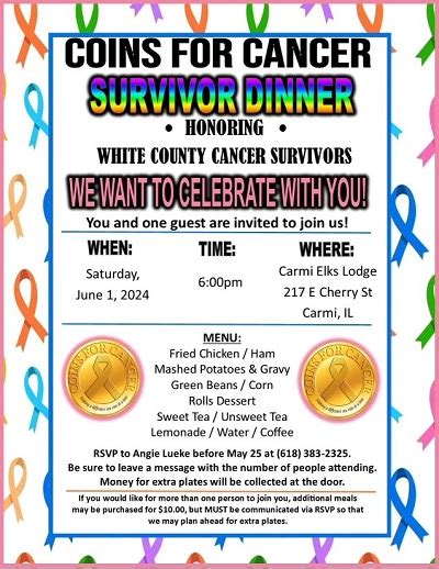 Coins For Cancer Survivor Dinner Wrul Fm