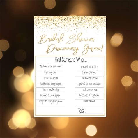 Bridal Shower Discovery Game Free Printable Free Templates Printable