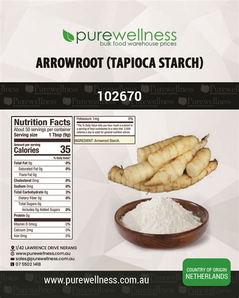 Arrowroot Tapioca Starch Purewellness