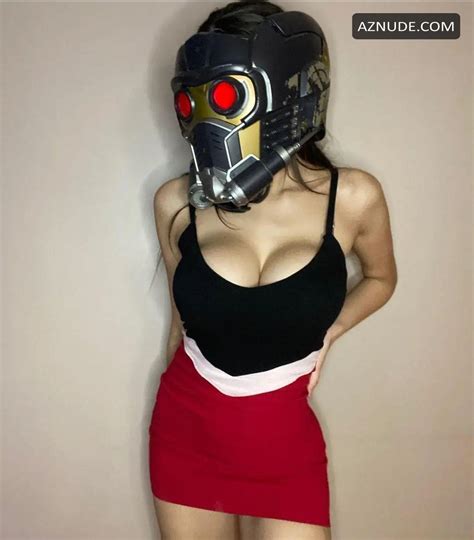 Iaaras Shows Off Her Sexy Big Tits Wearing Starlord Helmet AZNude