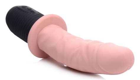 Power Pounder Vibrating And Thrusting Silicone Dildo Light O Kinky