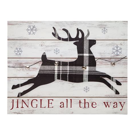 The Holiday Aisle® Jingle All The Way Sign With Reindeer Wall Décor Wayfair