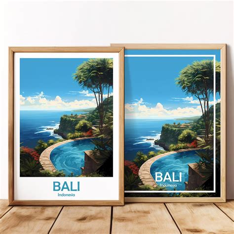 Bali Reiseposter Bali Poster Wall Art Indonesien Vintage Etsy De